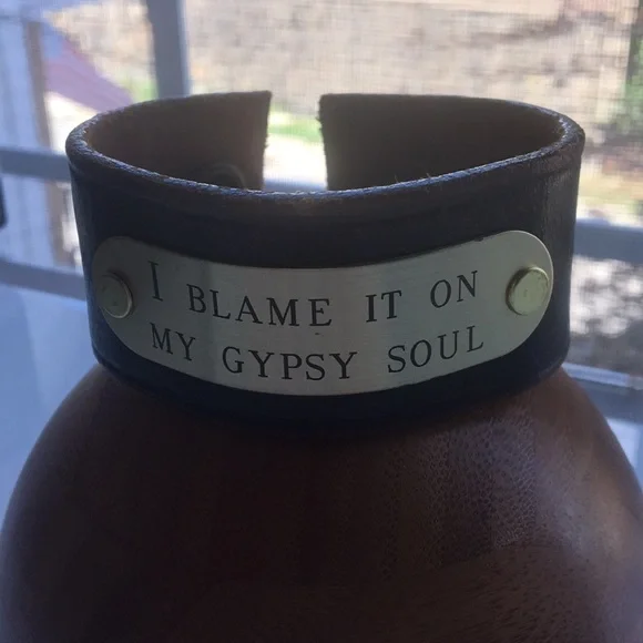 Leather Gypsy Soul Cuff Bracelet 🌚 - Picture 3 of 4